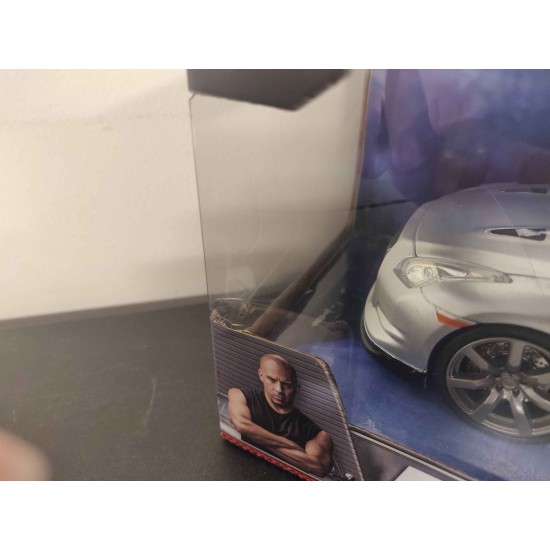 1/24 2009 NISSAN SKYLINE GT-R FAST AND FURIOUS SILVER JAD97212 BOX/PAINT DAMAGE