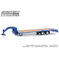 1/64 GOOSENECK TRAILER BLUE WITH RED AND WHITE CONSPICUITY STRIPES 30466