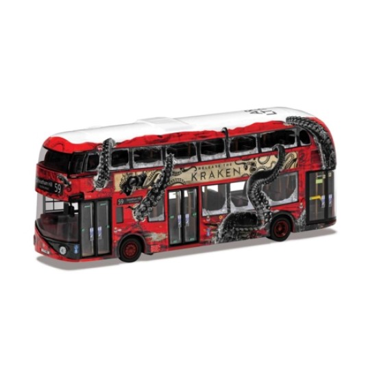 OM46638B - 1/76 WRIGHTBUS NEW ROUTEMASTER'RELEASE THE KRAKEN'- SPECIAL EDITION ROUTE B