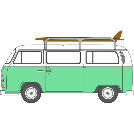 1/120 VW T2 BUS/SURFBOARDS BIRCH GREEN/WHITE
