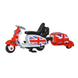 1/76 SCOOTER AND TRAILER UNION JACK