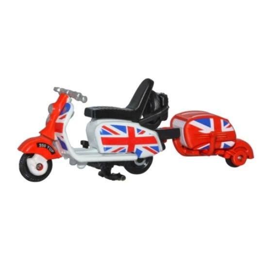 1/76 SCOOTER AND TRAILER UNION JACK