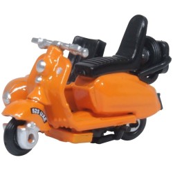 1/76 SCOOTER AND SIDECAR ORANGE