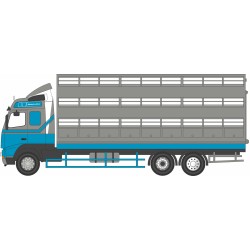 1/76 VOLVO FH CATTLE TRUCK BLUE/SILVER