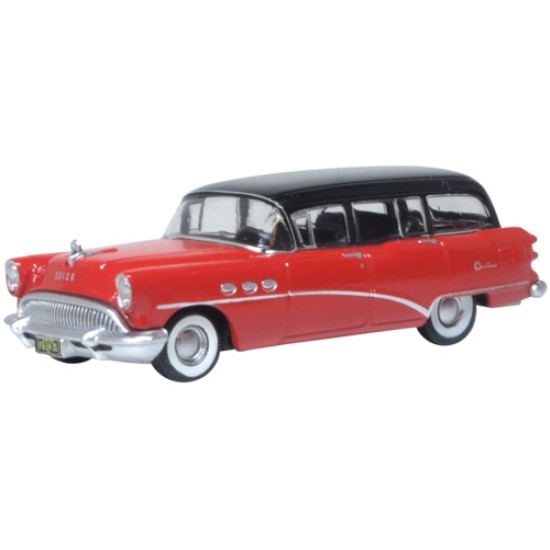 1/87 1954 BUICK CENTURY ESTATE WAGON MATADOR RED/CARLSBAD BLACK 87BCE54004