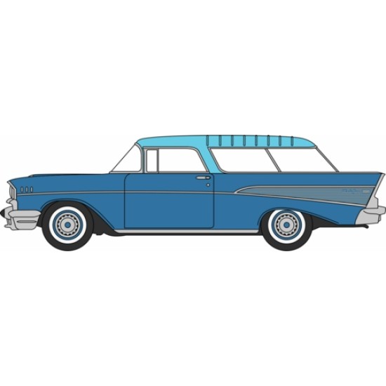 1/87 1957 CHEVROLET NOMAD LARKSPUR BLUE/HARBOR BLUE