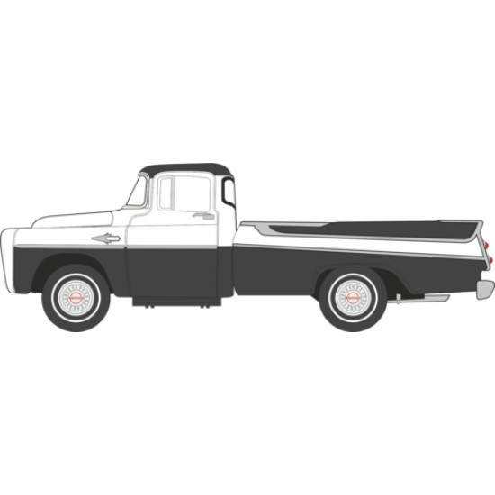 1/87 1957 DODGE D100 SWEPTSIDE PICK UP CHARCOAL METALLIC/GLACIER WHITE