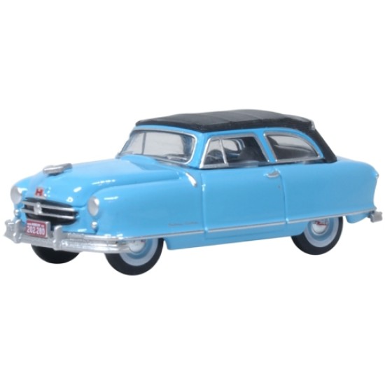 1/87 1950 NASH RAMBLER CUSTOM LANDAU CONVERTIBLE (OPEN) STRATO BLUE 87NR50001