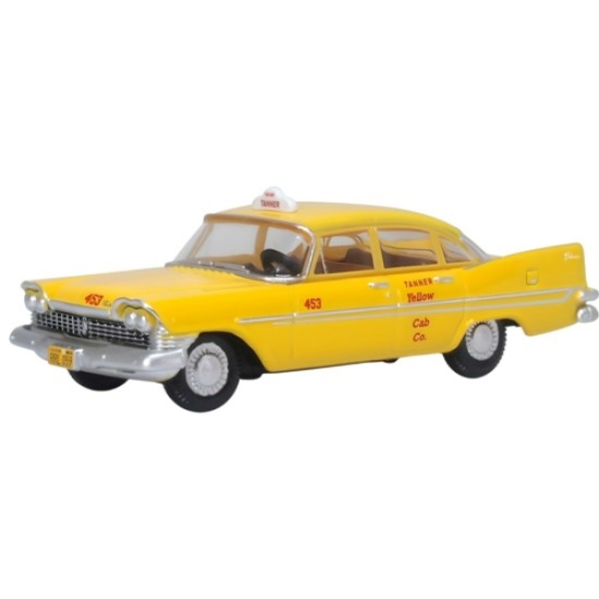 1/87 TANNER YELLOW CAB CO. S CALIFORNIA PLYMOUTH BELVEDERE SEDAN 1959