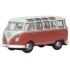 N GAUGE VW T1 SAMBA BUS SEALING WAX RED/BEIGE GREY NVWS001